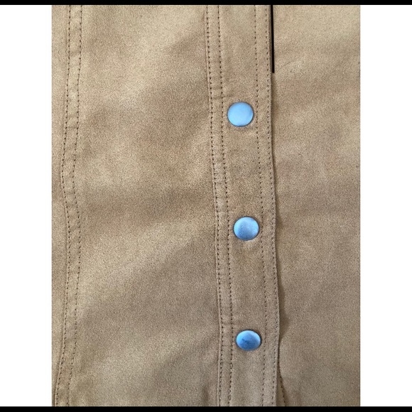 SUEDE TAN SKIRT - Picture 6 of 6